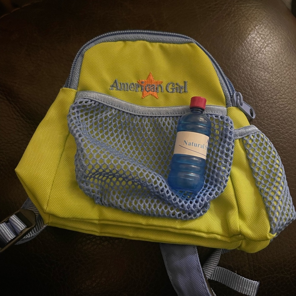 American Girl Doll backpack with water